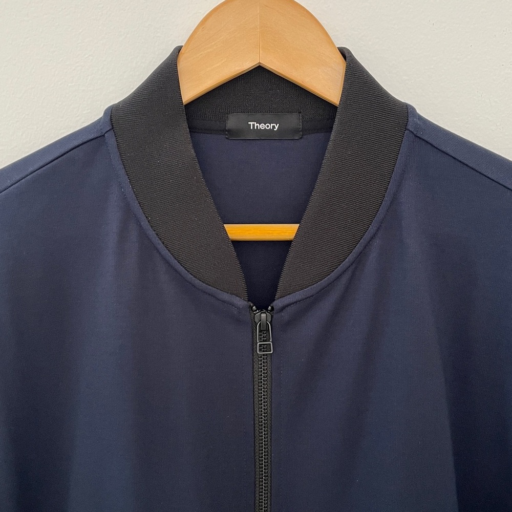Theory Men's Navy Bomber Jacket - Picture 2 of 3